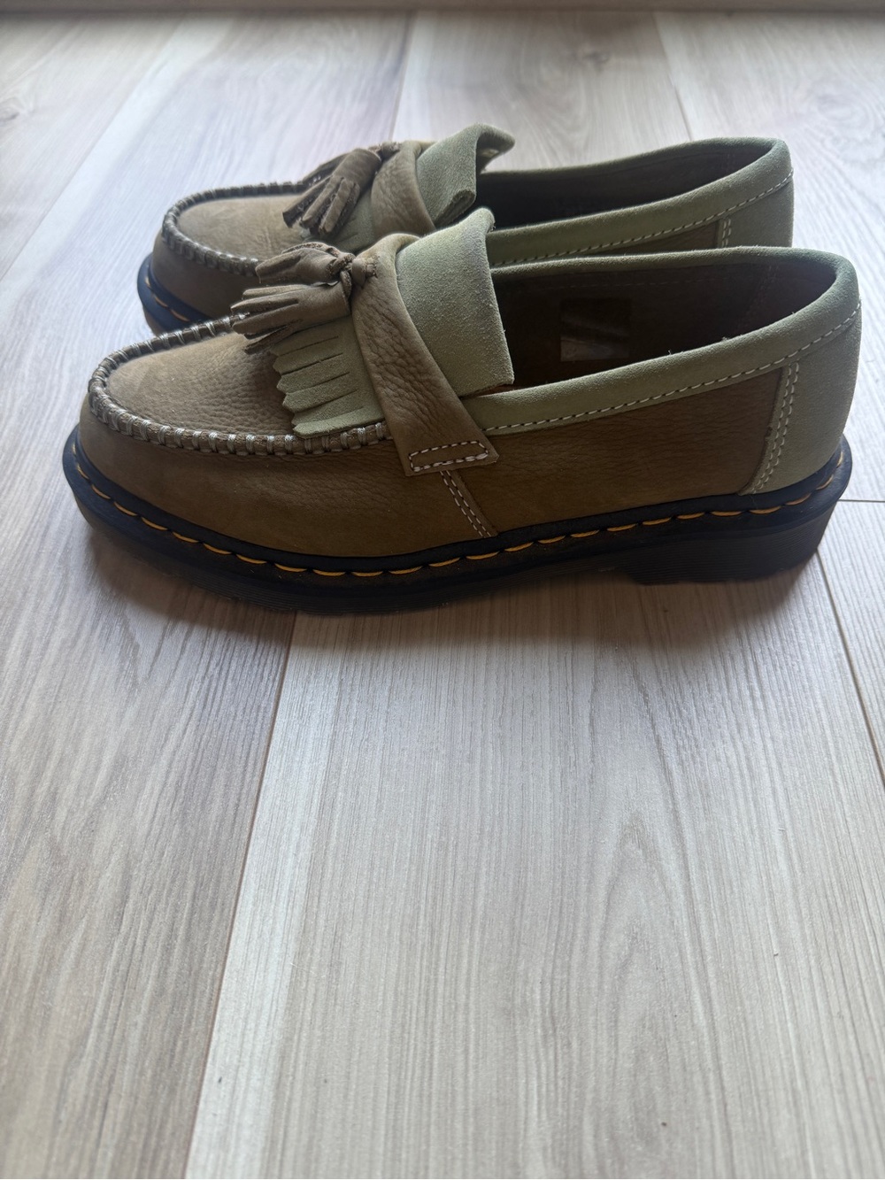 Dr. Martens Adrian Muted Olive Loafers - Picture 6 of 8